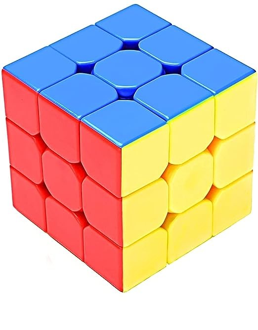 KidsGalleryNX | 3x3 High Speed Sticker Less Magic Puzzle Cube Game Toy (3x3)