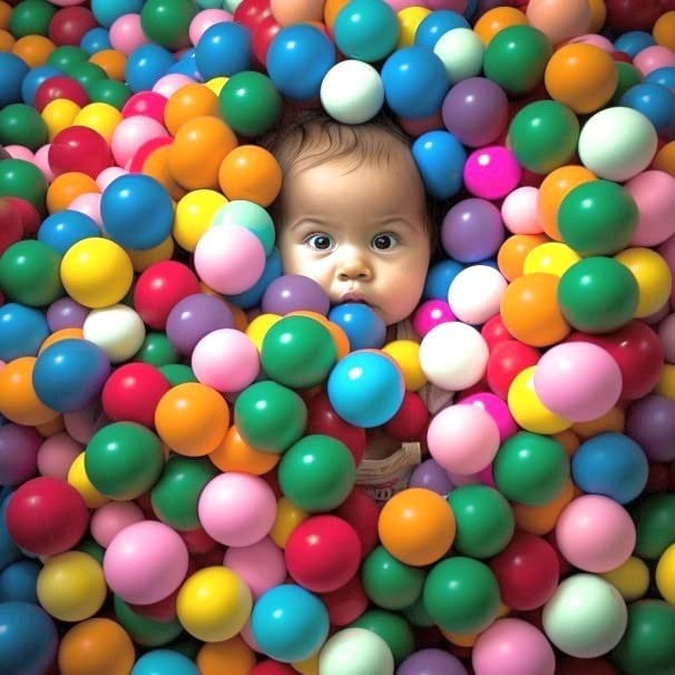 Kidsgallerynx | 50 Pcs 6 Cm Soft And Safe Multi Colour Plastic Pool Softball For Kids. 8 Colorful Plastic Balls For Kids Soft Edged Balls.(Bpa- Free, Non-Toxic Plastic Balls For Kids9873 Safety Certif