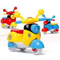 Mini Scooter Toys for Kids Toddlers Baby Boys Girls Adults Seat Model Toys Steering Wheel Car Toy Track, Mini Motorcycle Toy Pull Back,