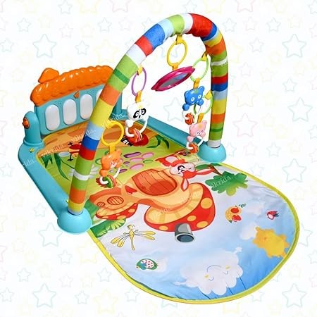 Kidsgallerynx | Newborn Baby Musical Activity Play Mat, Kick&Play Piano Gym Center With Hanging Rattlers Toys, Electronic Learning Toys For Infants