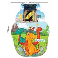 BOOKFORD Dinosaur And Princess Coloring Shape Book for kids (Set Of 2) | colouring book for 3+ year old | coloring book for kids | colouring books for kids