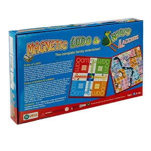 Ekta Magnetic Ludo Snakes 'n' Ladders Board Game for kids Multicol