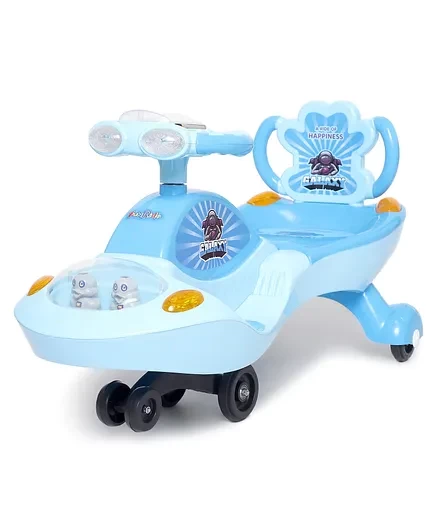 Kidsgallerynx | Funride Galaxy Twist n Swing Car with Lights and Music - Blue