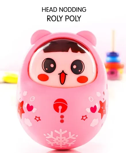 Kidsgallerynx | Head Nodding Roly Poly - Pink toy