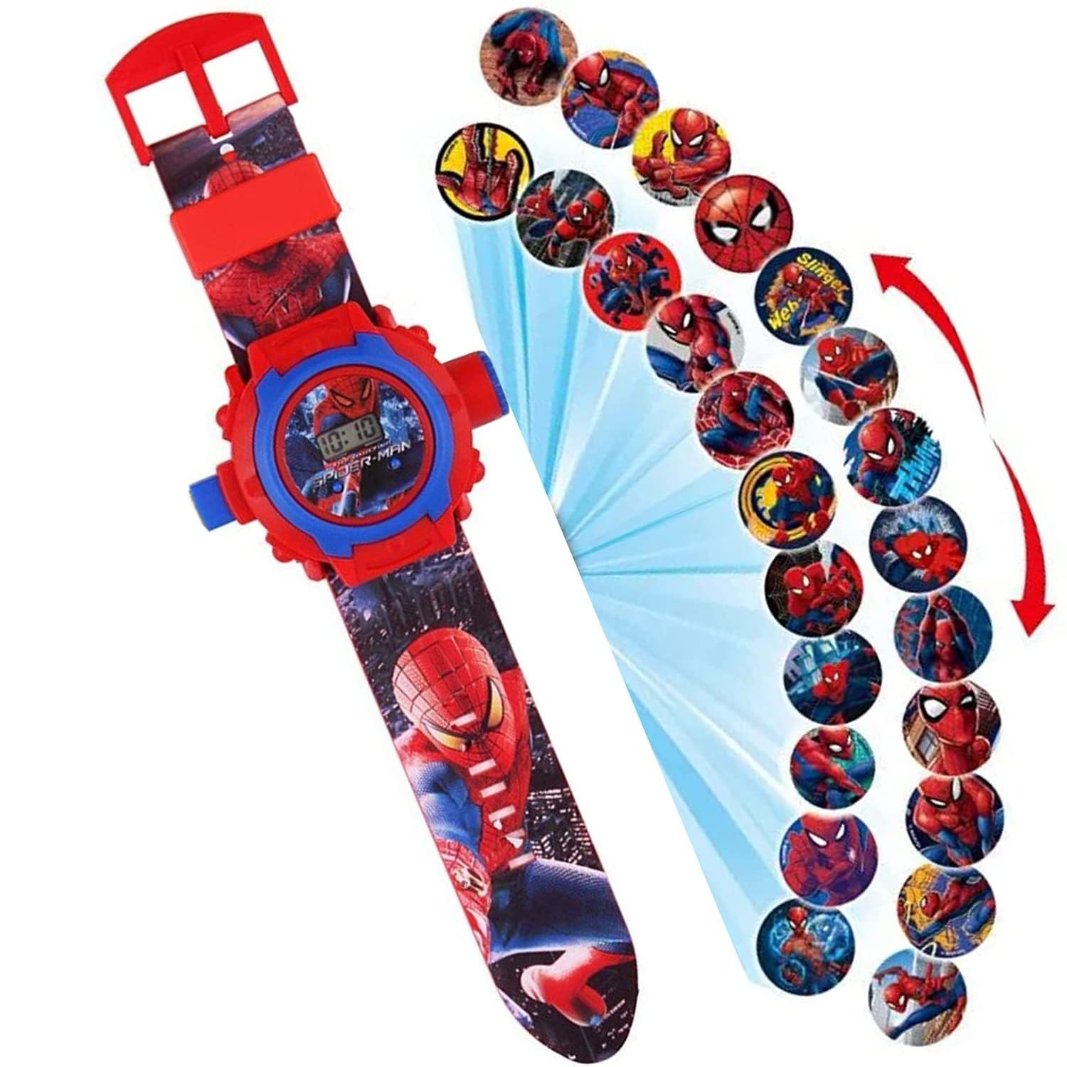 Kidsgallerynx |  24 Images Spiderman Projector Watch for Kids, Diwali Gift, Birthday Return Gift