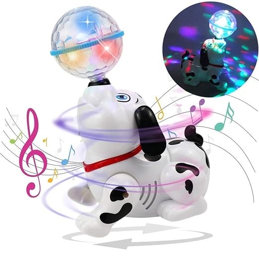 Kidsgallerynx | Dancing Dog with Music, Flashing Lights Battery Operated Sound & Light Toys for Small Babies | Best Gift for Toddlers | Suitable for Kids (Dancing Dog)