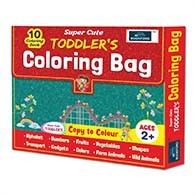 BOOKFORD Super Cute Toddler's Coloring Bag Set Of 10 Coloring Books For Kids| book | books | book set | kids books | books for kids | colouring book for kids