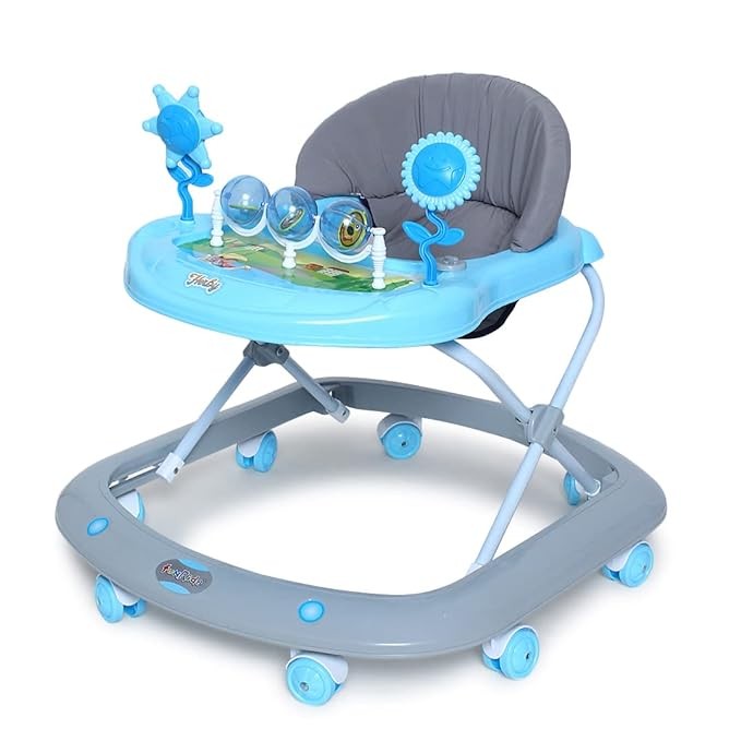 Kidsgallerynx | Baby Walker 6 to 18 Months - Herby Foldable Activity Walker with Adjustable Height for Boys and Girls