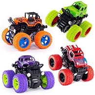 Monster Truck Toys for Kids Friction Powered Monster Truck Car Toy for Baby Push & Go Toys 4wd Monster Truck Combo Set for Boys & Girls red & Green (Pack of 2 Piece Random Color)